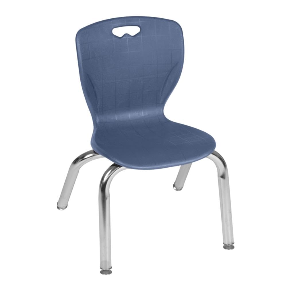 48" Round Mobile Table with 4 Navy Blue Chairs N5330