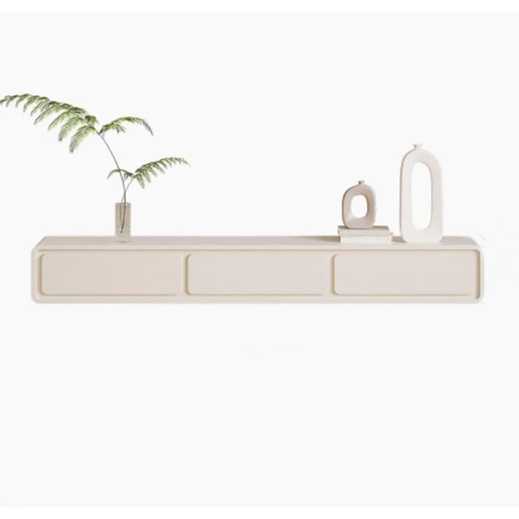 Cream White Floating TV Stand with Drawers N28181