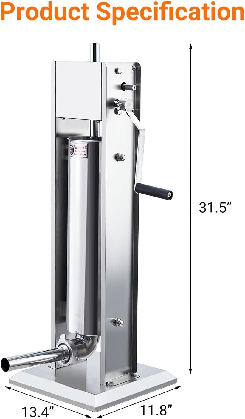 15L Sausage Stuffer with 5 Stainless Steel Tubes H145362