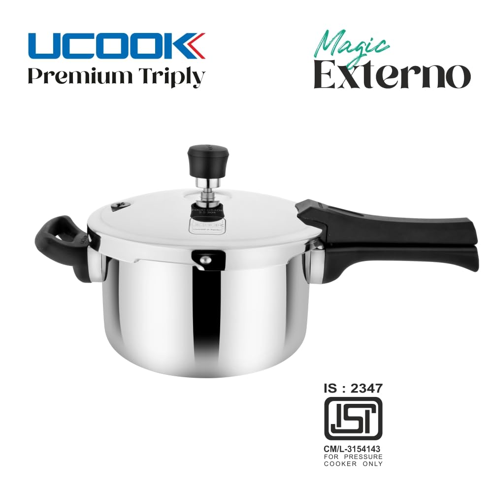 3 Litre Triply Stainless Steel Induction Pressure Cooker I58143