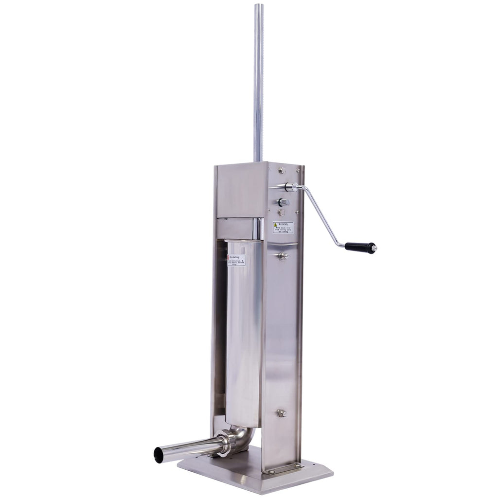 Manual Stainless Steel 15LB Sausage Stuffer with 4 Stuffing Tubes O710553