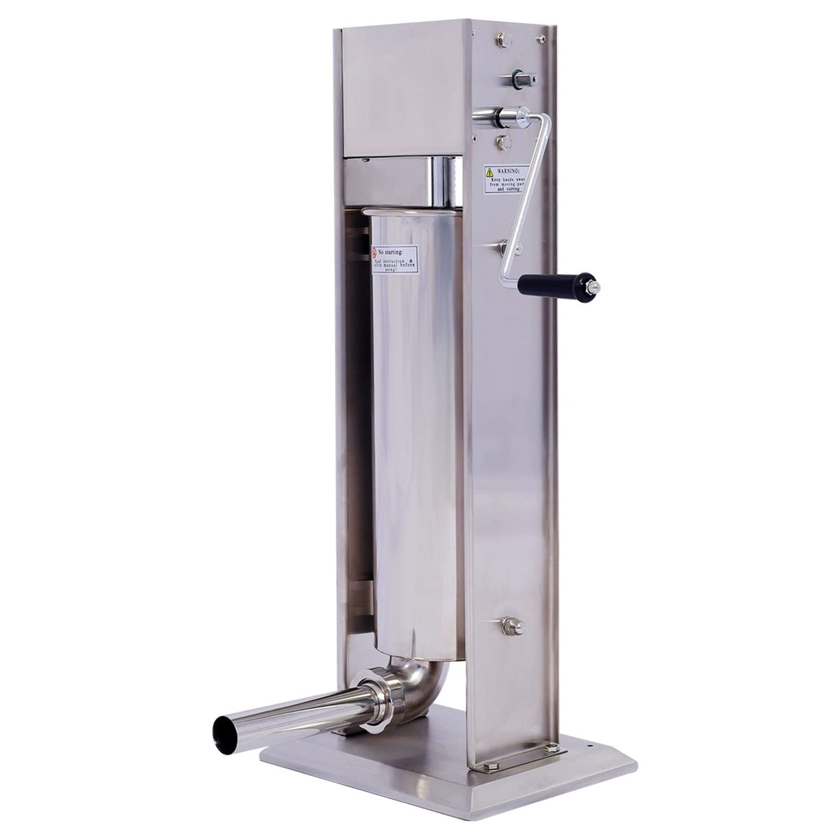 Manual Stainless Steel 15LB Sausage Stuffer with 4 Stuffing Tubes O710553