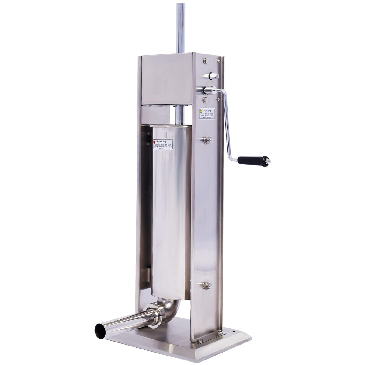 Manual Stainless Steel 15LB Sausage Stuffer with 4 Stuffing Tubes O710553