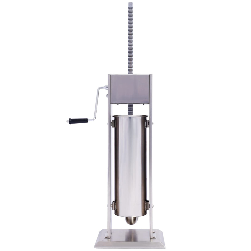 Manual Stainless Steel 15LB Sausage Stuffer with 4 Stuffing Tubes O710553