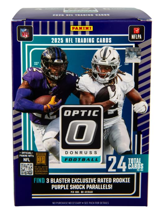 2025 Optic Football Blaster Box Purple Shock 24 Cards N6724