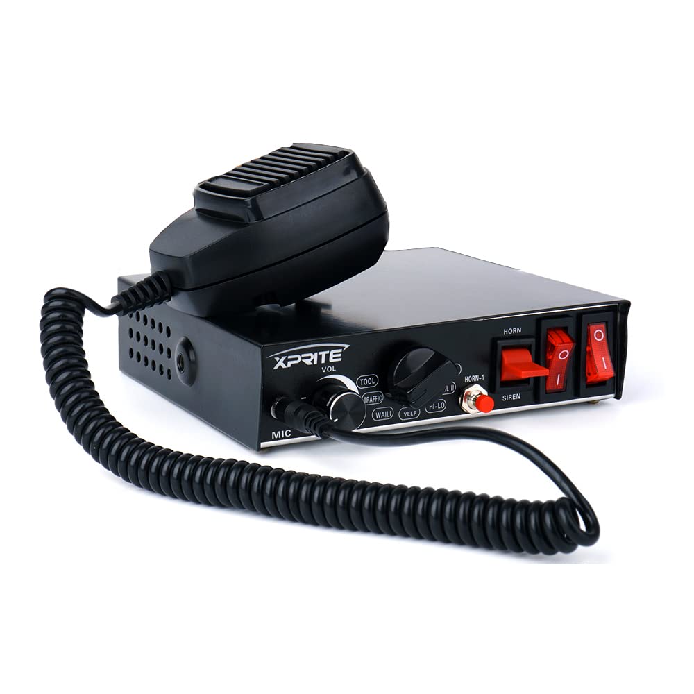 200 Watt 8 Tones Emergency Warning Siren PA System Kit with Handheld Microphone L104