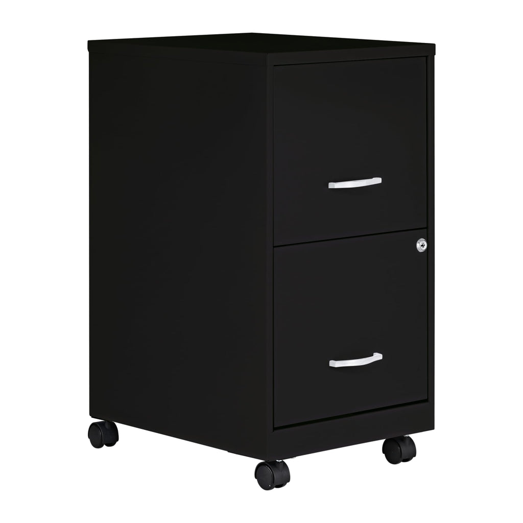 2-Drawer Mobile File Cabinet, Black R886
