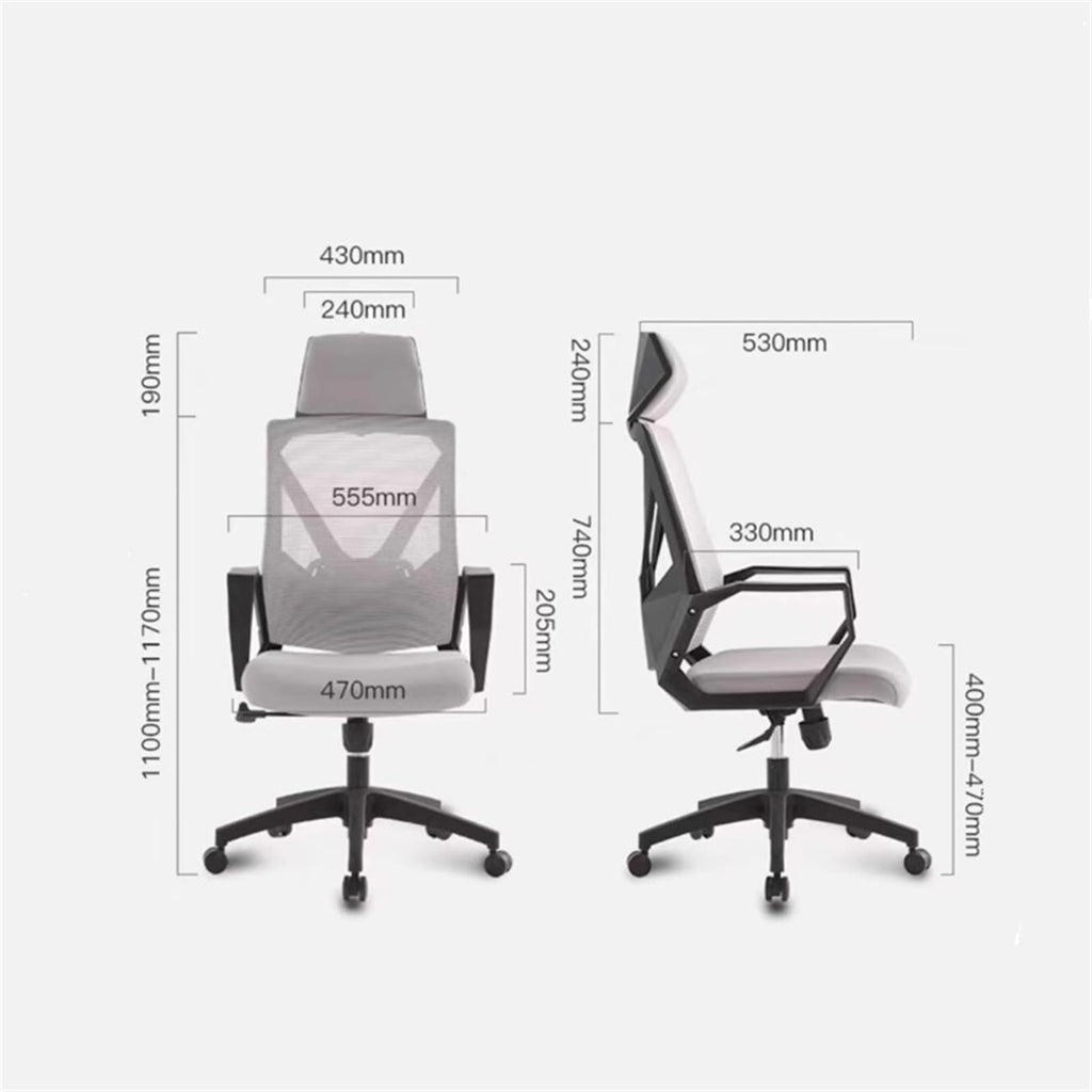 Orange Ergonomic Mesh High Back Office Chair S637449
