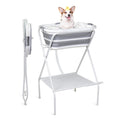 Portable Collapsible Elevated Pet Tub with Built-in Drainage System I9525