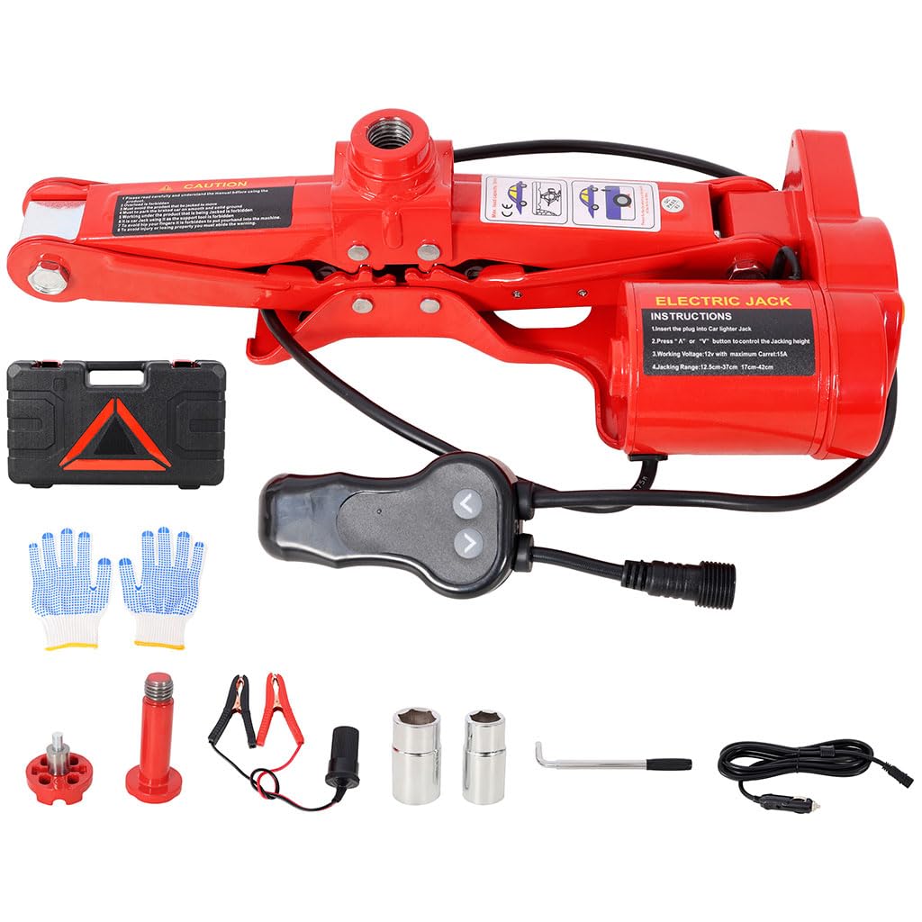 3 Ton Electric Scissor Jack Kit with Carry Case S2025