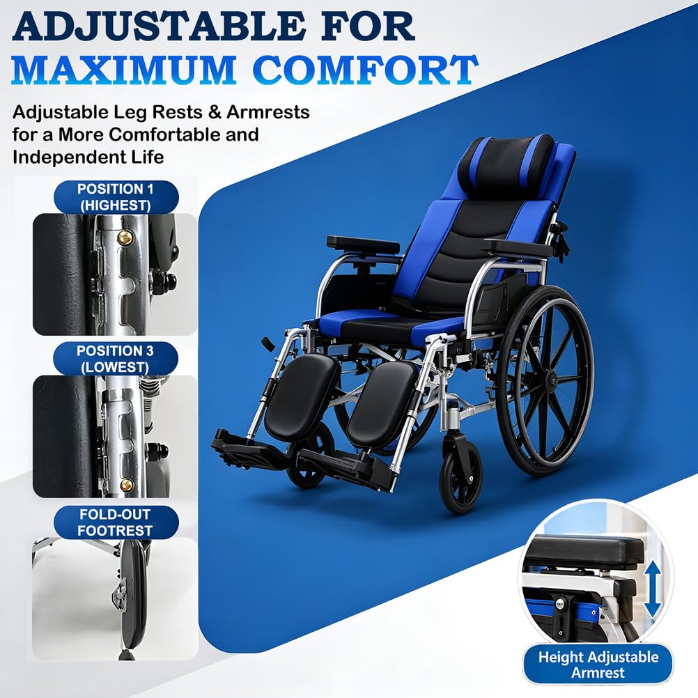 Reclining Wheelchairs with Elevating Leg Rests N173963