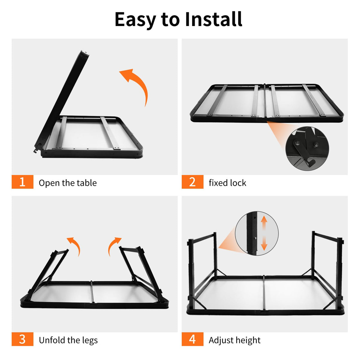 Folding Aluminum Camping Table H124