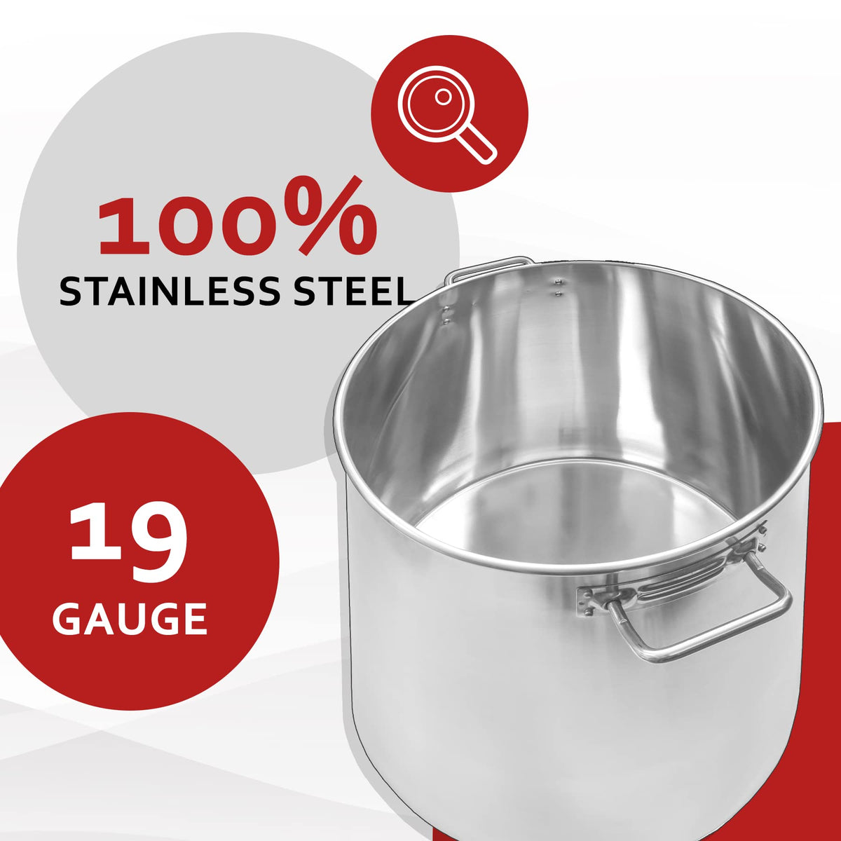 40 Quart Stainless Steel Stock Pot + 12" Stainless Steel Single Propane Stove M759297