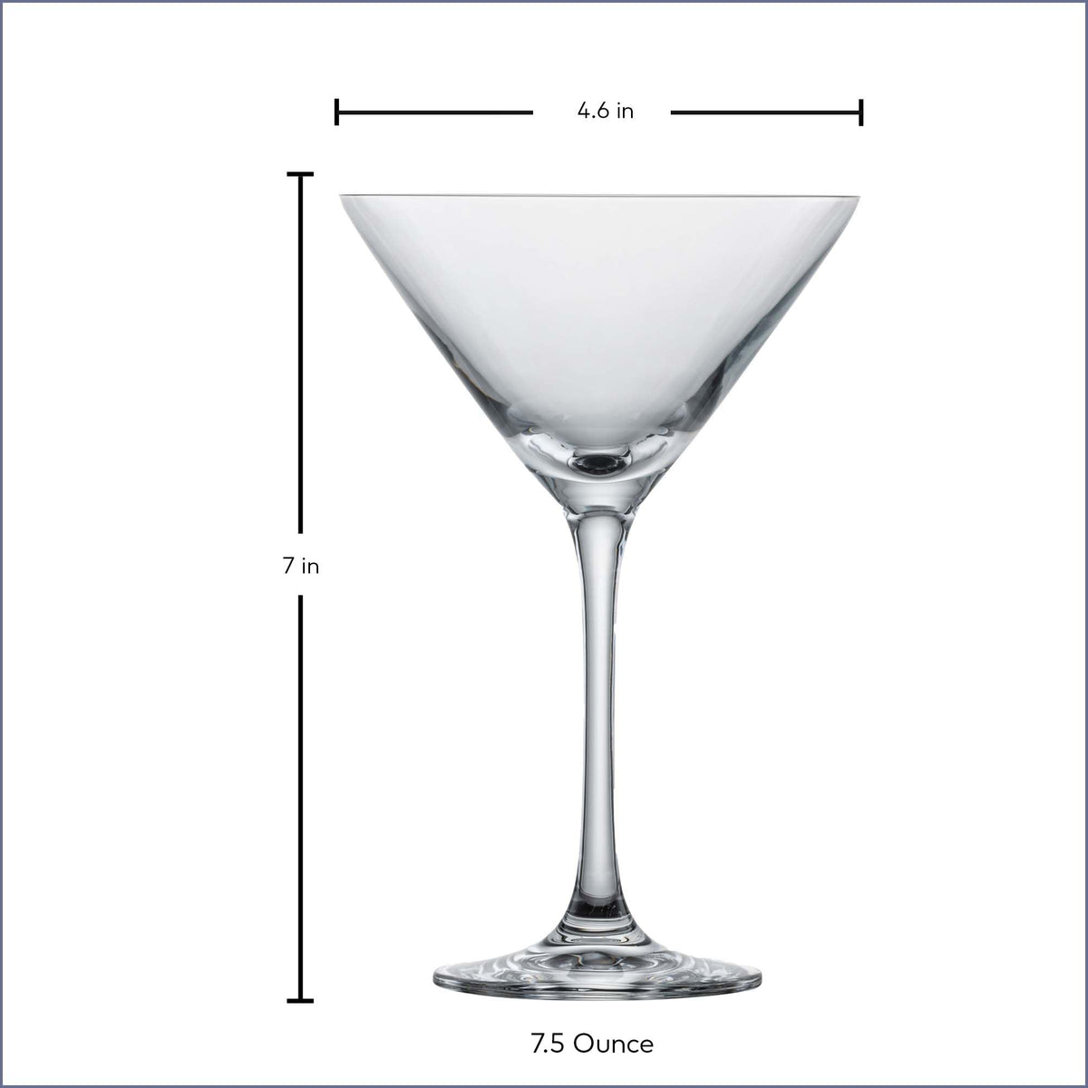 Martini Glass Set of 6 Dishwasher-Safe Tritan Crystal 8.5 Ounce A93529