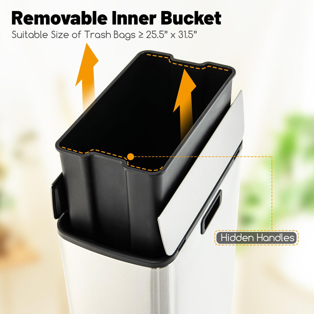12 Gallon Stainless Steel Kitchen Trash Can K510