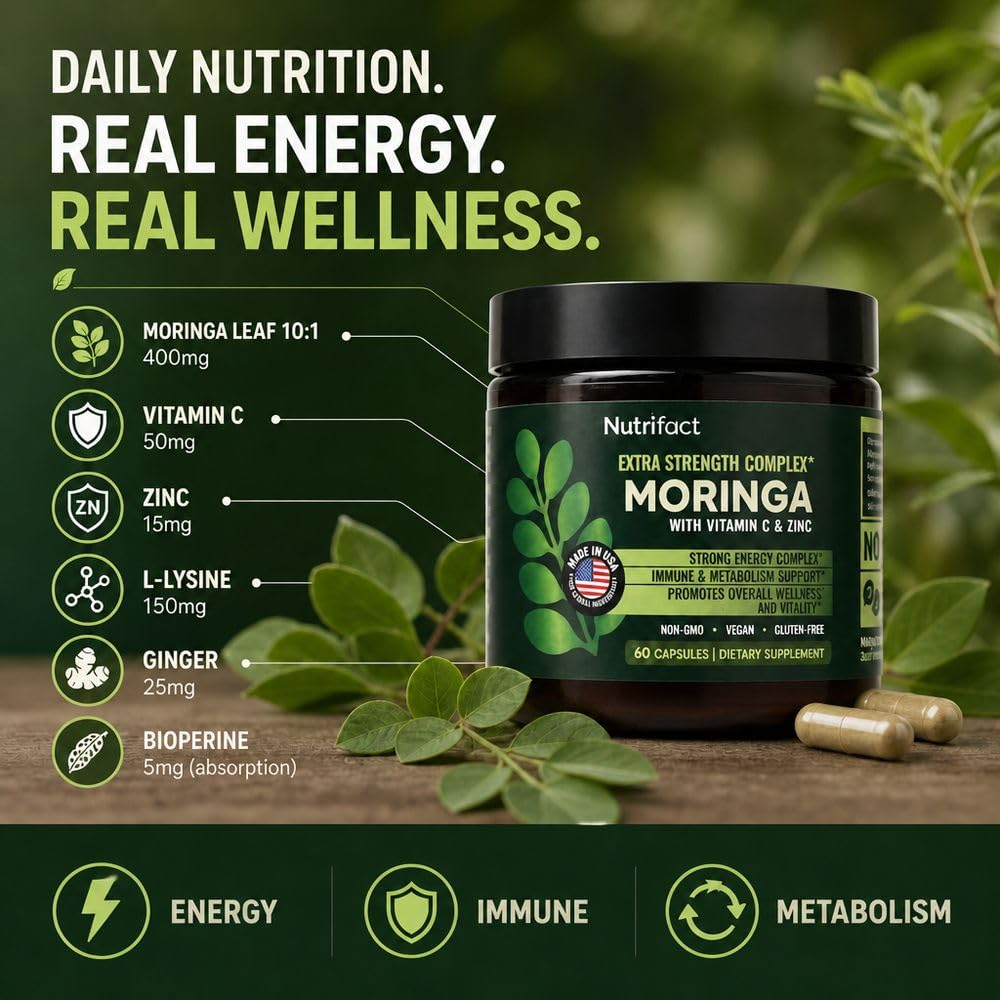 Moringa Capsules with Vitamin C, Zinc & L-Lysine K466103