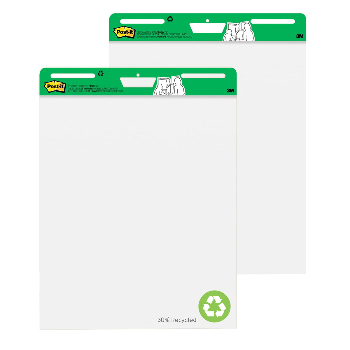 Super Sticky Easel Pads 25" x 30" White Pack Of 2 F993