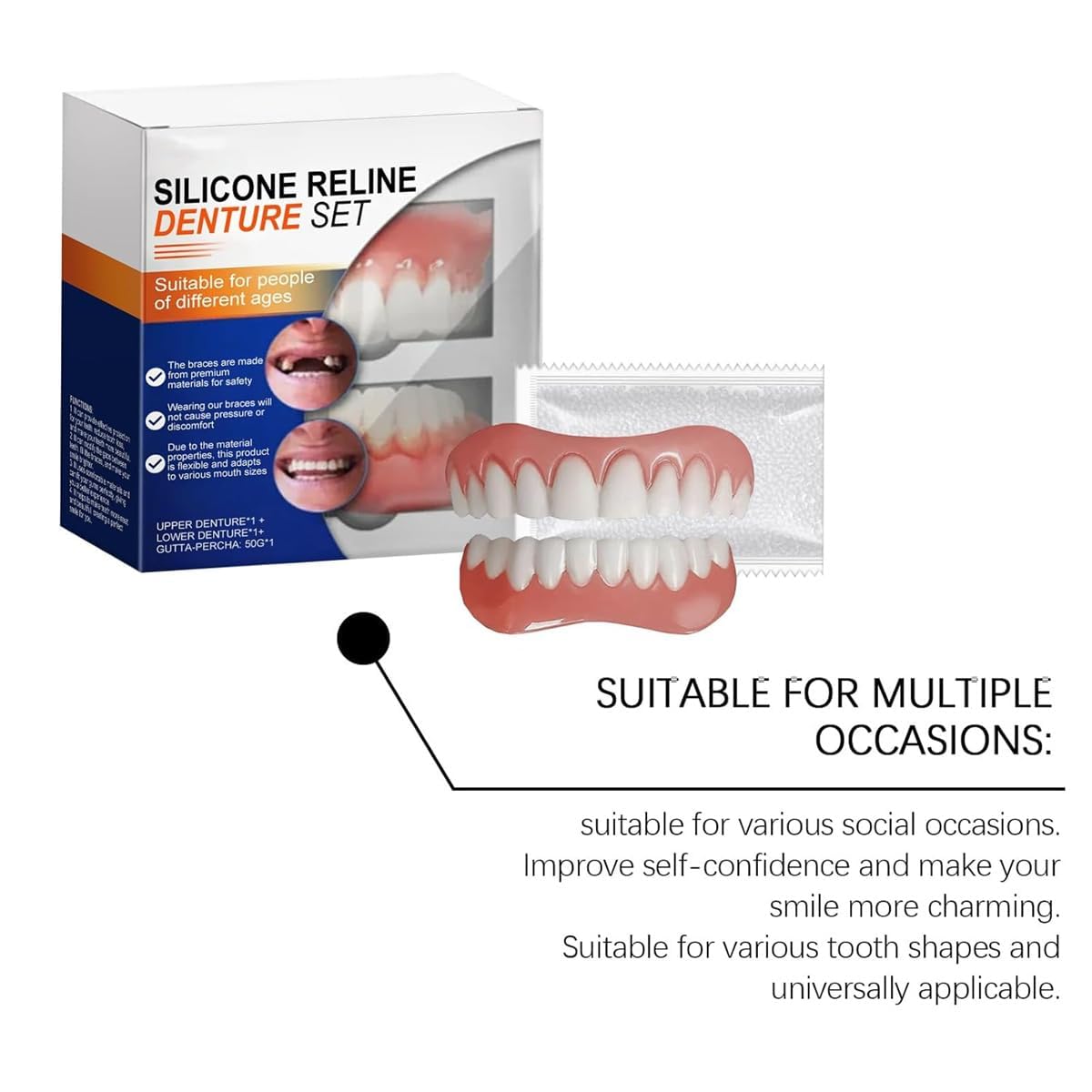 Silicone Denture Reline Kit (2pcs) V134