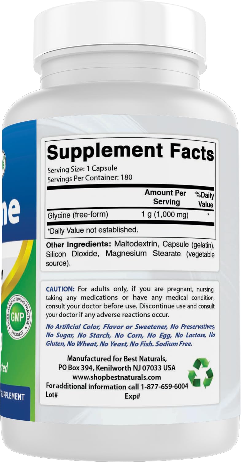 Glycine Supplement 1000 Mg 180 Count L7859