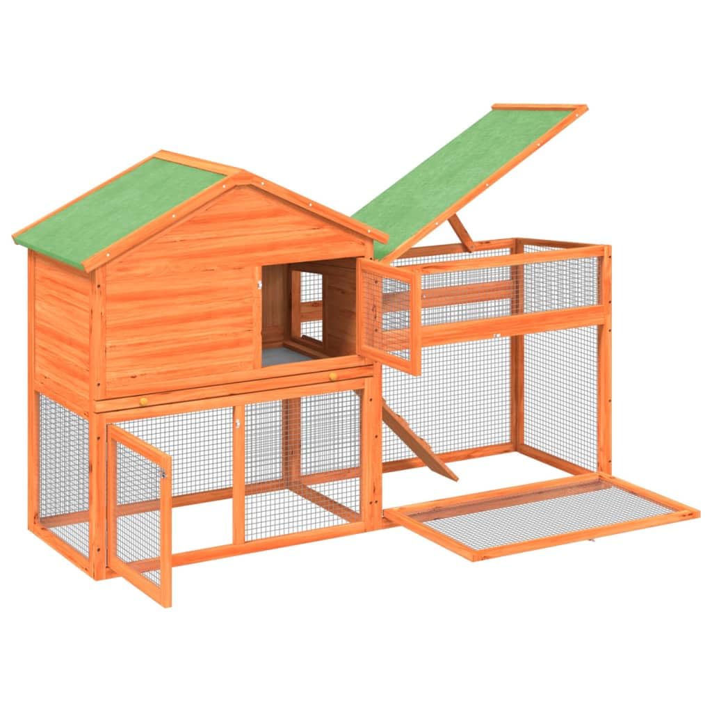 2-Tier Wooden Rabbit Hutch N658137