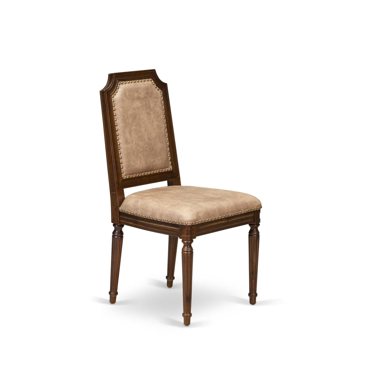 9 Piece Kitchen Table Set with 8 Beige Polyester Fabric Chairs F47532