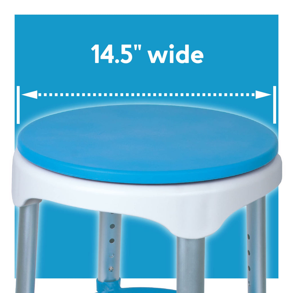 Adjustable Rotating Bath and Shower Stool with Storage Tray Y3338