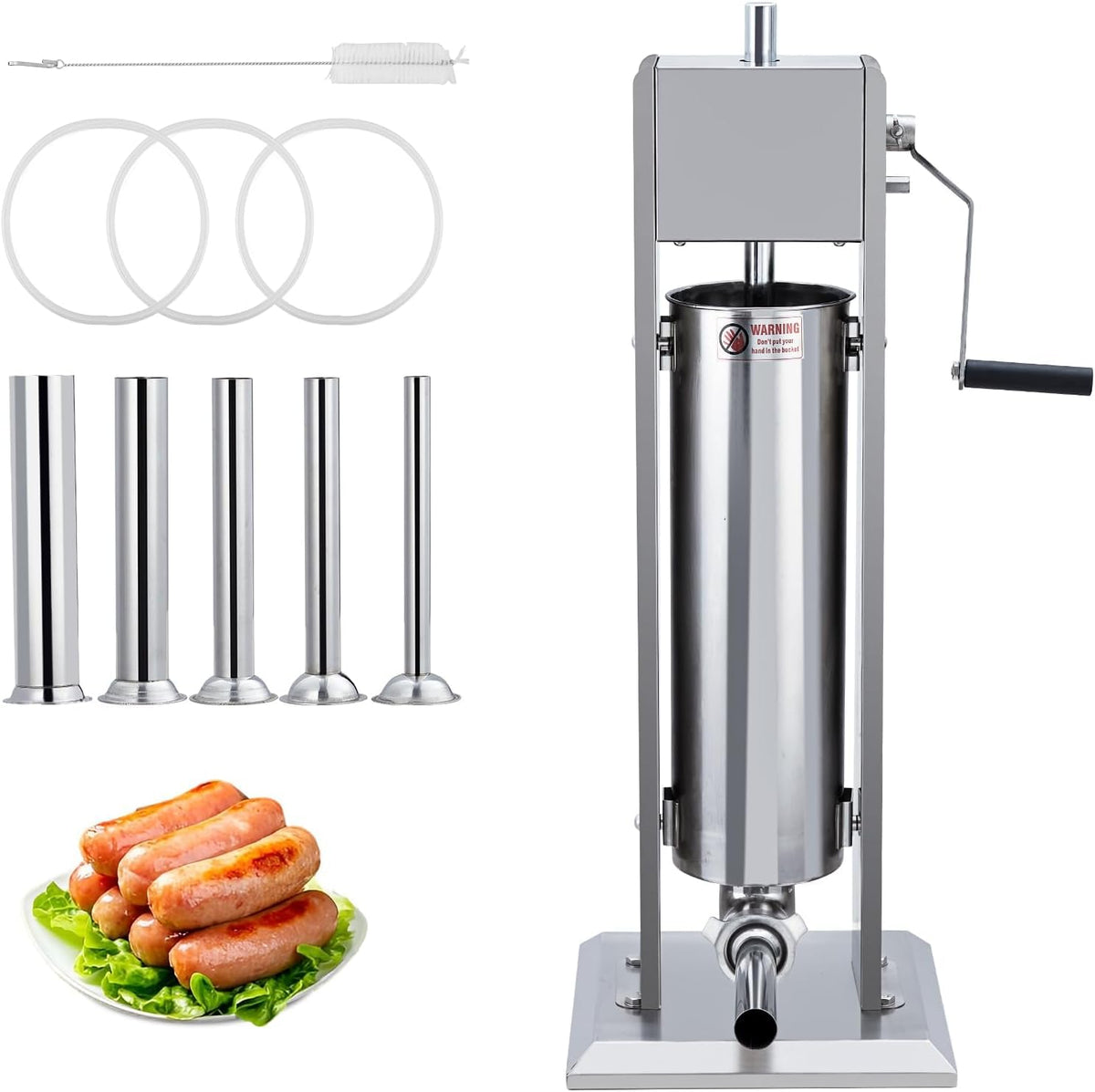 15L Sausage Stuffer with 5 Stainless Steel Tubes H145362