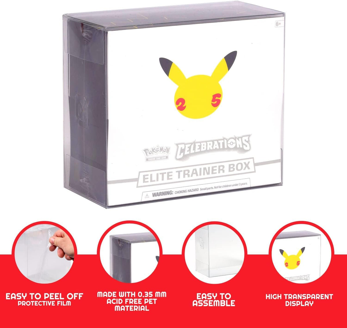 Clear PET Display Case 5-Pack + 2-Pack K8928