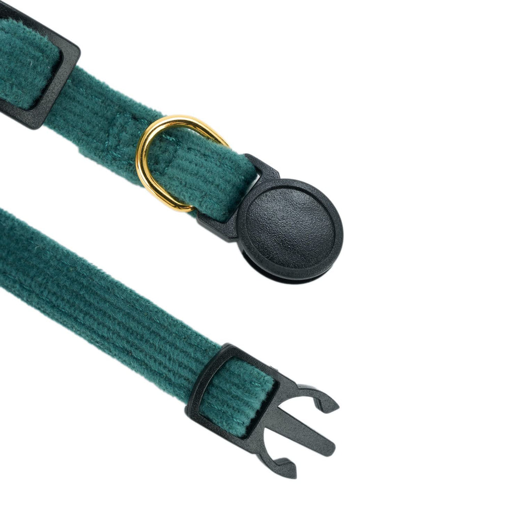 2 Pack Soft Corduroy Cat Collars with Bow Tie & Bell F79922