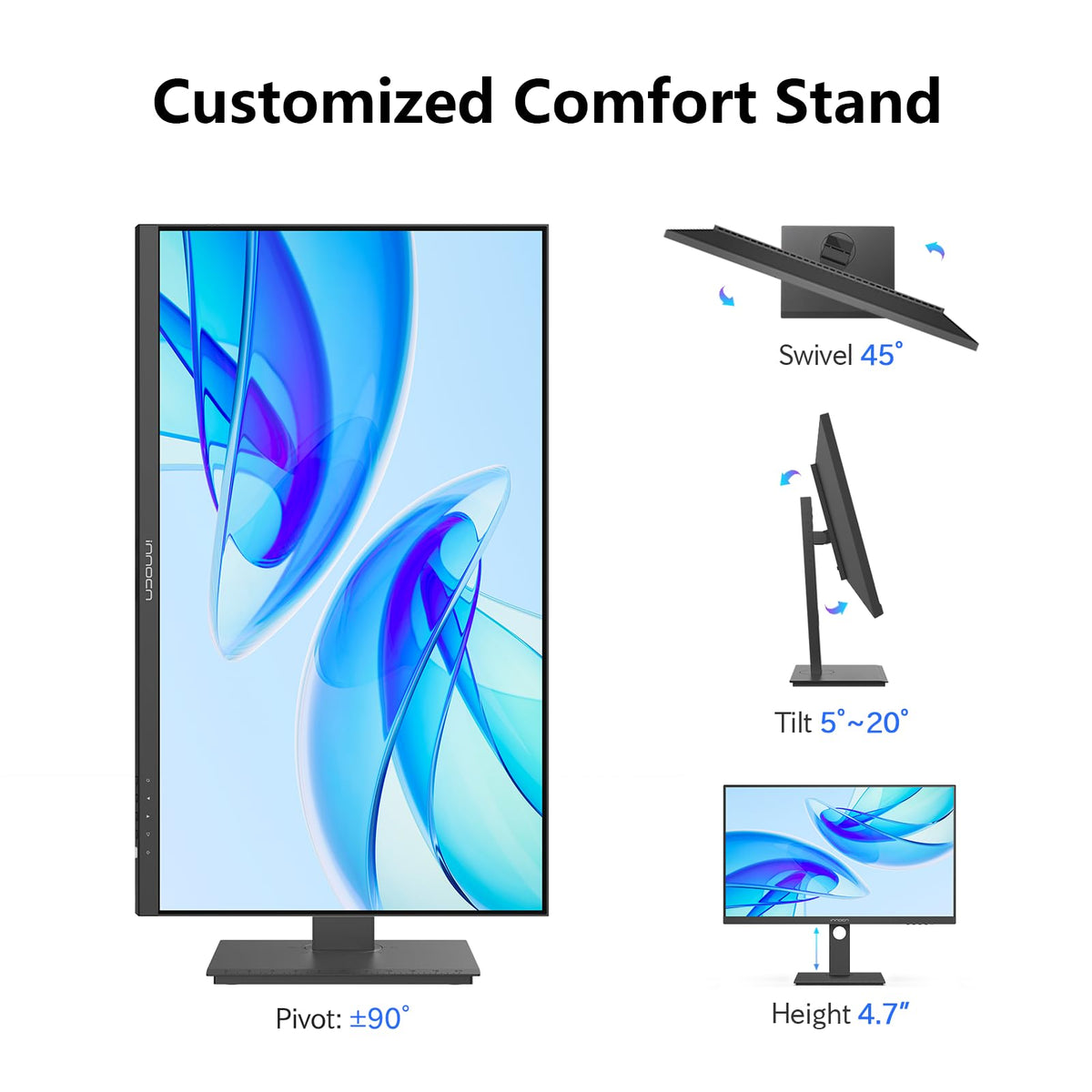 27" 4K USB-C IPS Monitor with Built-in Speakers, Black R248051