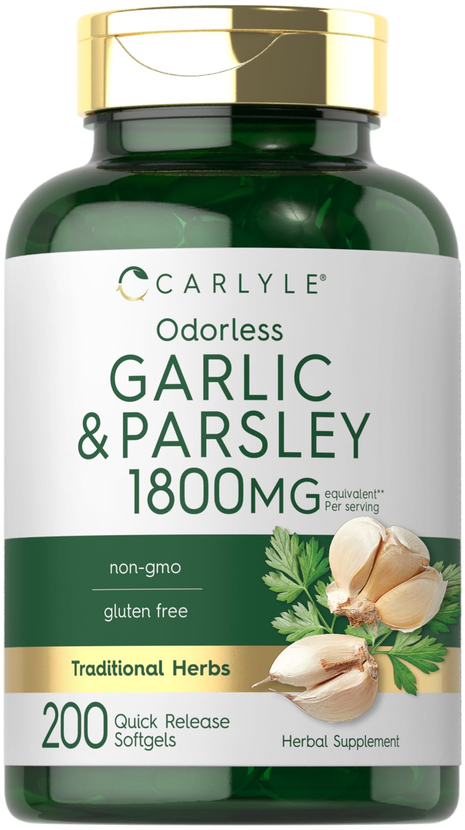 Odorless Garlic & Parsley Supplement 200 Softgels N857349