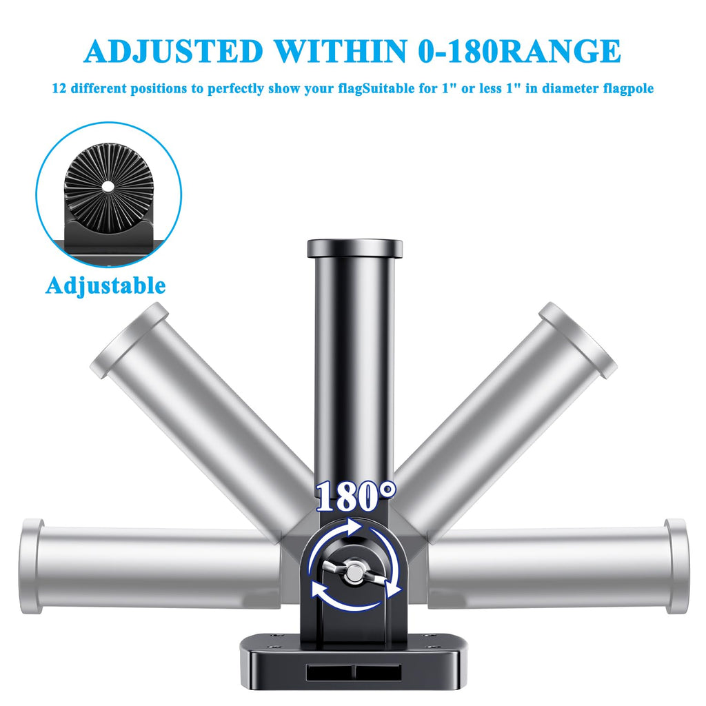 Adjustable Heavy Duty Aluminum Flag Pole Holder J313533
