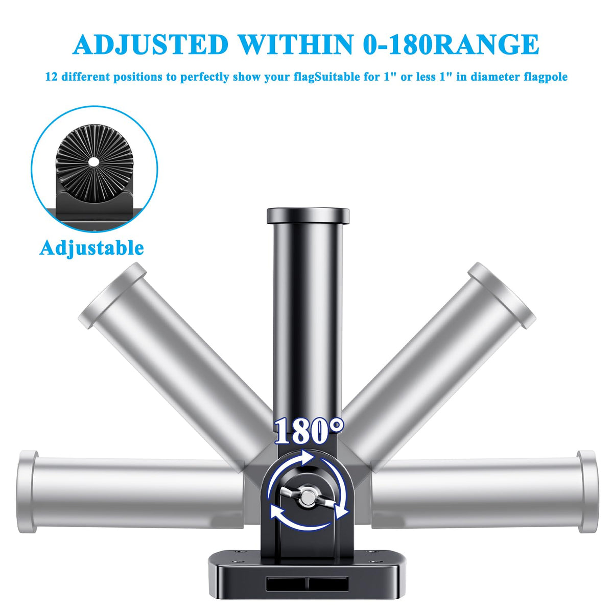 Adjustable Heavy Duty Aluminum Flag Pole Holder J313533