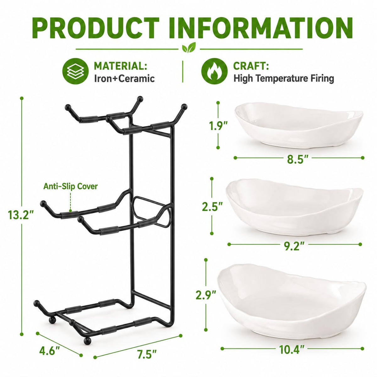 3 Tier Ceramic Fruit Bowl N8975