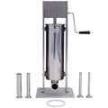 Manual Stainless Steel 15LB Sausage Stuffer with 4 Stuffing Tubes O710553