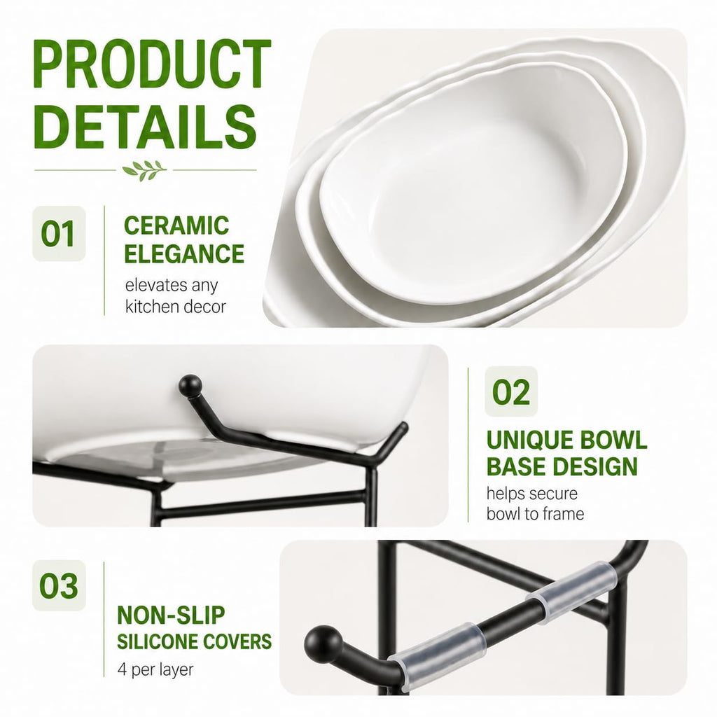 3 Tier Ceramic Fruit Bowl N8975