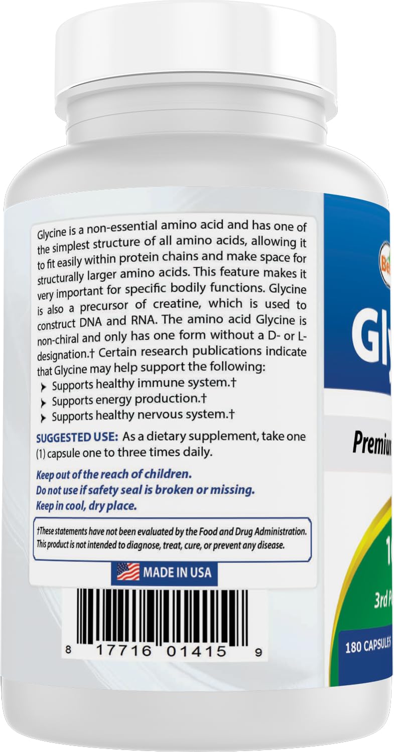 Glycine Supplement 1000 Mg 180 Count L7859