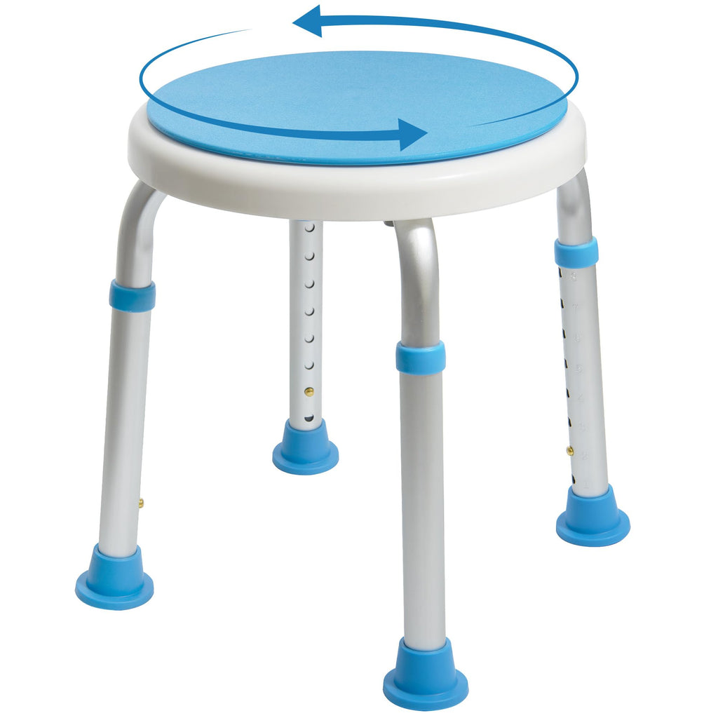 Adjustable Swivel Shower Stool Bench with Anti-Slip Rubber Tips V7776