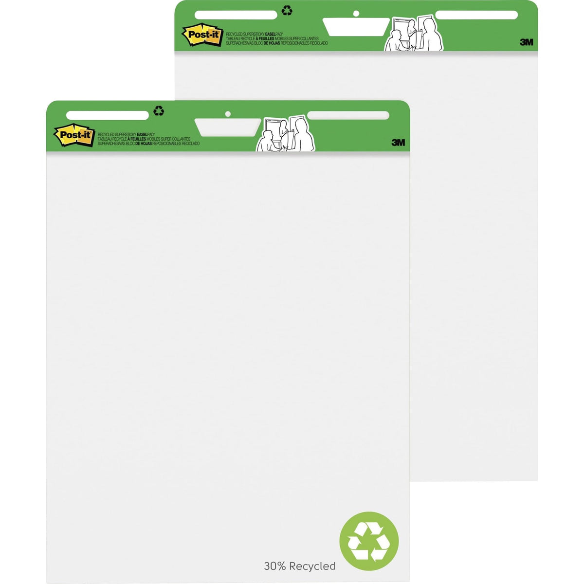 Super Sticky Easel Pads 25" x 30" White Pack Of 2 F993