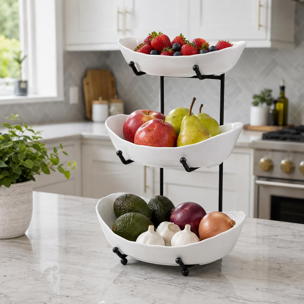 3 Tier Ceramic Fruit Bowl N8975