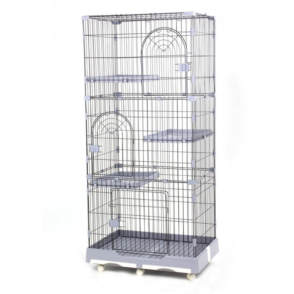 4 Tier Detachable Metal Cat Cage with Hammock S986