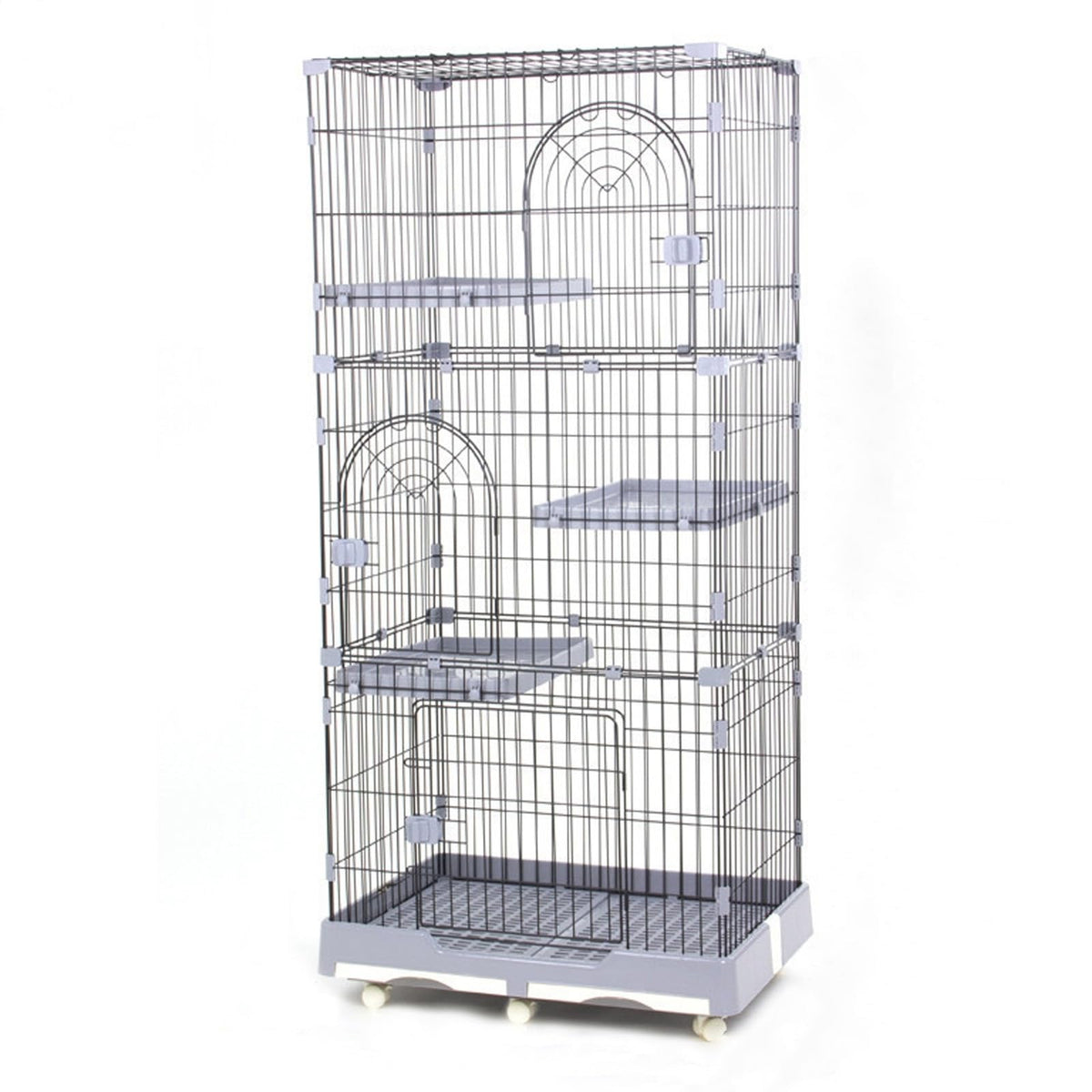 4 Tier Detachable Metal Cat Cage with Hammock S986
