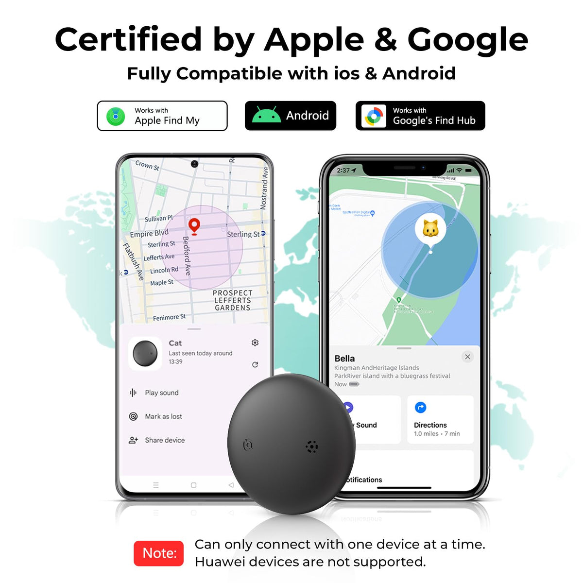 GPS Tracking Collar Blue 2P U668