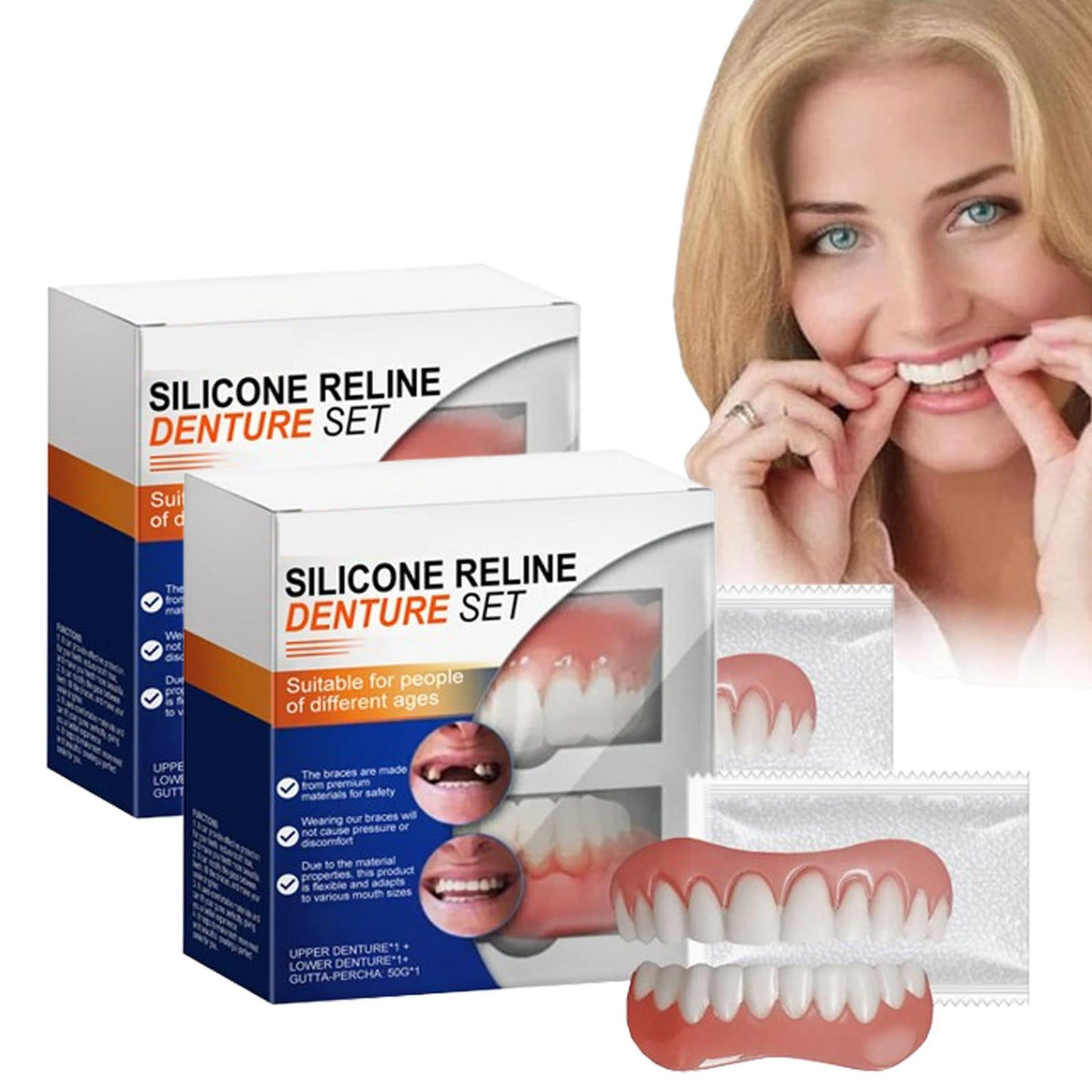 Silicone Denture Reline Kit (2pcs) V134