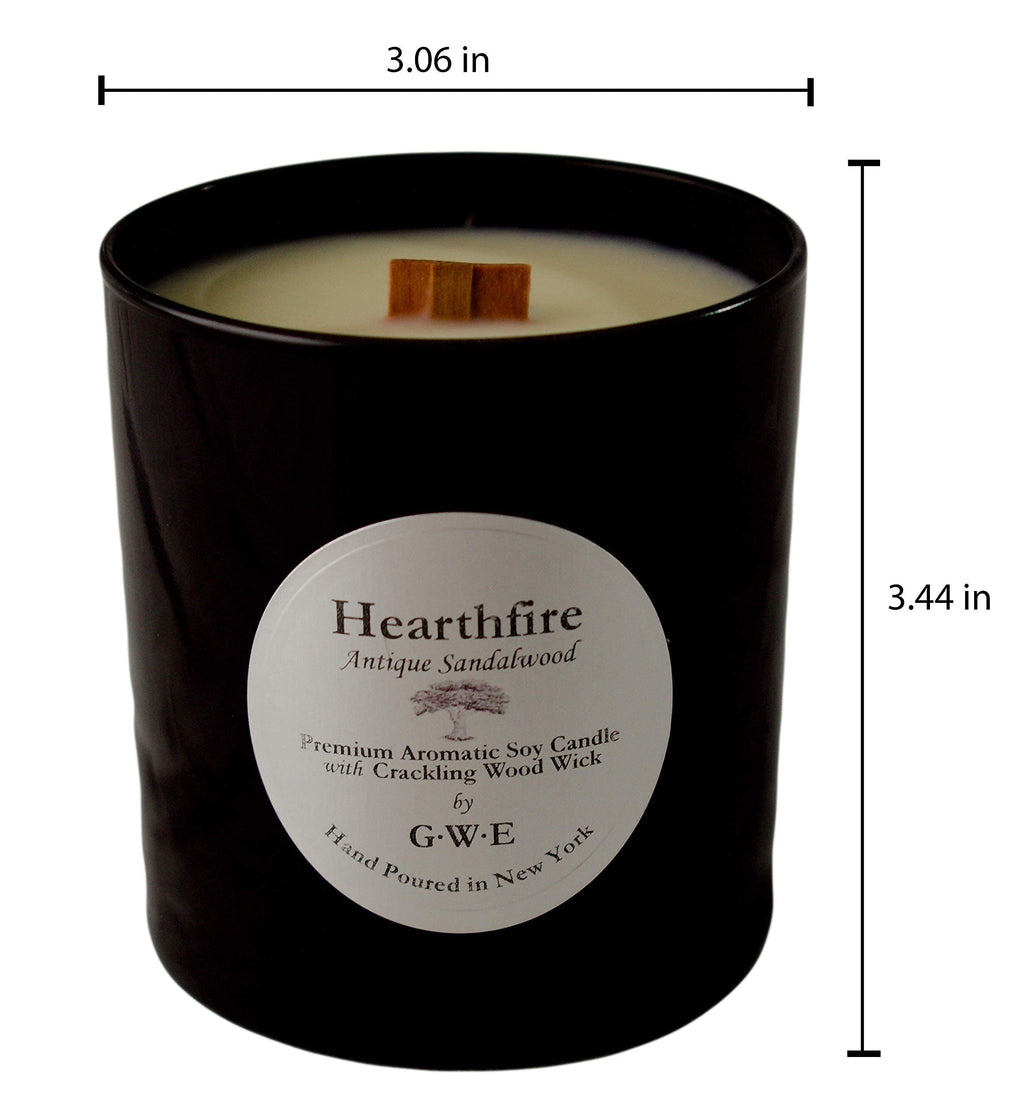 Sandalwood Scented Soy Candle with Wood Wick B61099