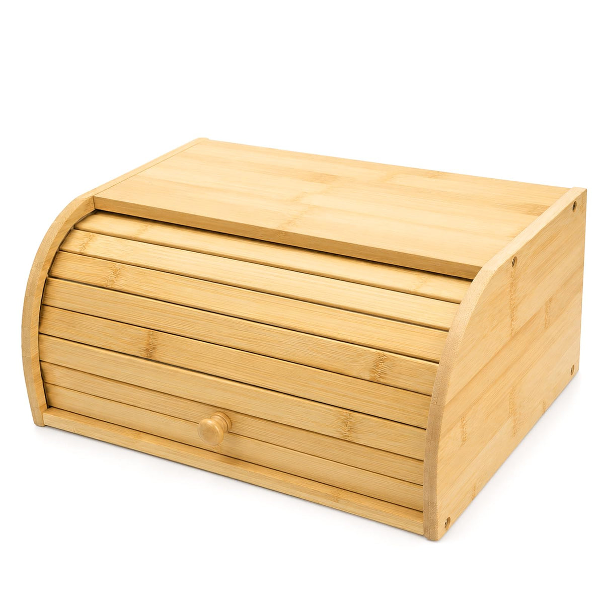 Large Natural Bamboo Roll Top Bread Box S65339