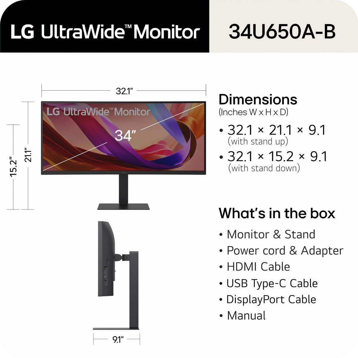 34-inch UltraWide IPS WQHD Curved Monitor M539