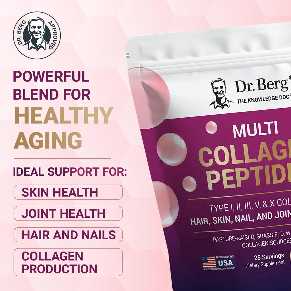 Unflavored Multi Collagen Peptides Powder 25 Servings O711