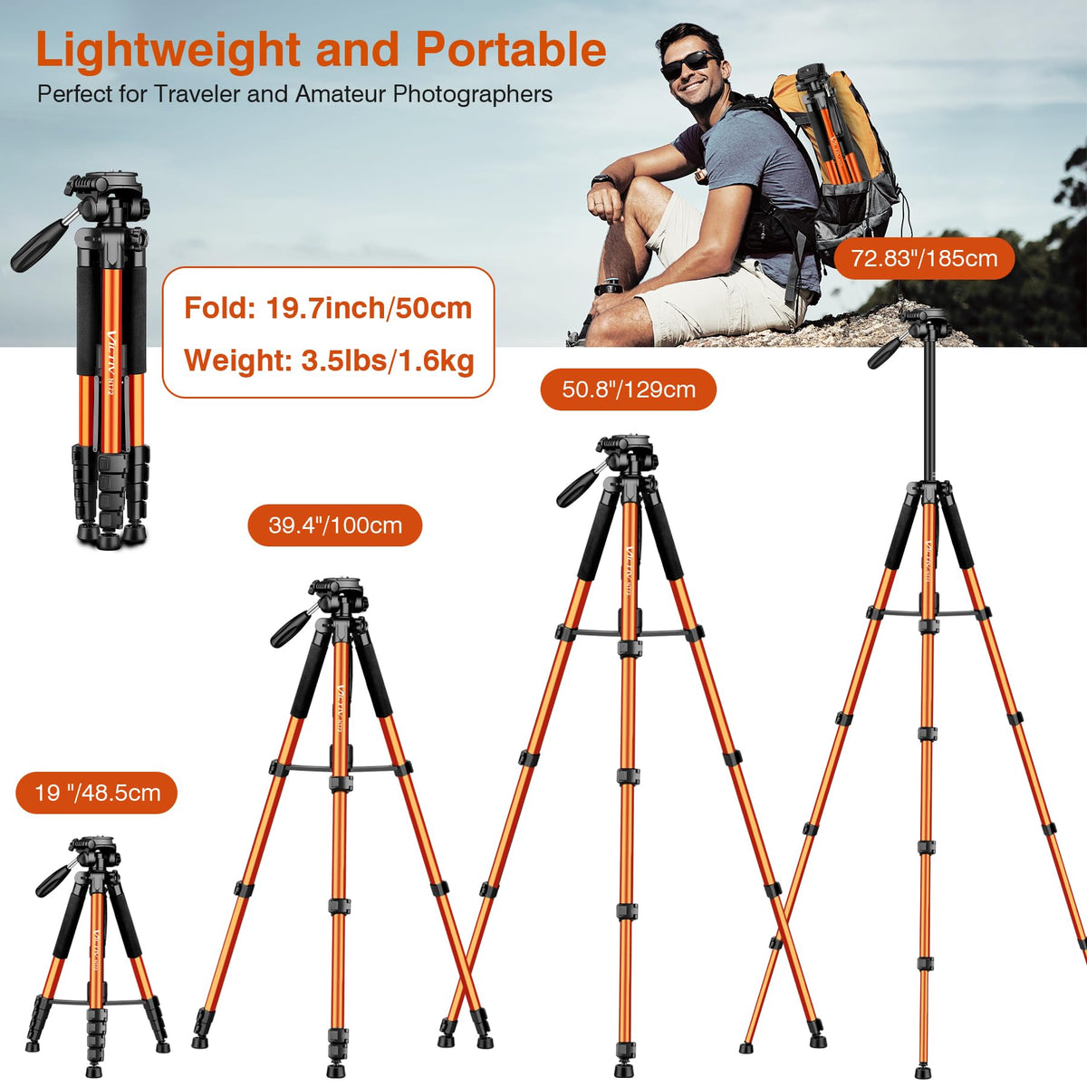 72" Camera Tripod & Monopod with Remote I474