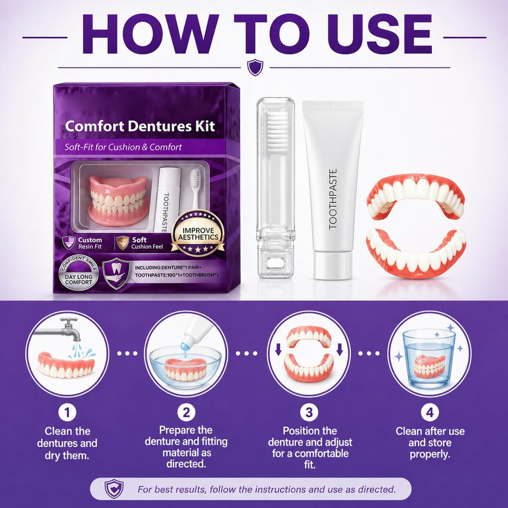 Silicone Dentures Upper & Lower Set A50843